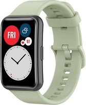 iMoshion Bandje Geschikt voor Huawei Watch Fit - iMoshion Siliconen band gekleurde gesp met installatiehulp - Groen
