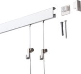 SOFT-RAIL® - 3 Meter Wit (2x 1,5M) - Ophangsysteem - Schilderijen & Fotolijsten - Ophangrails Schilderijrails