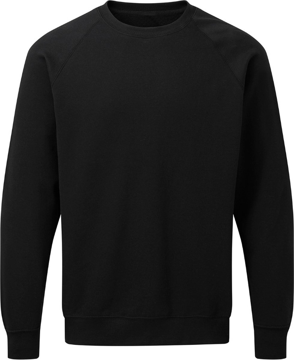 Zwarte heren sweater met raglan mouw merk SG maat M