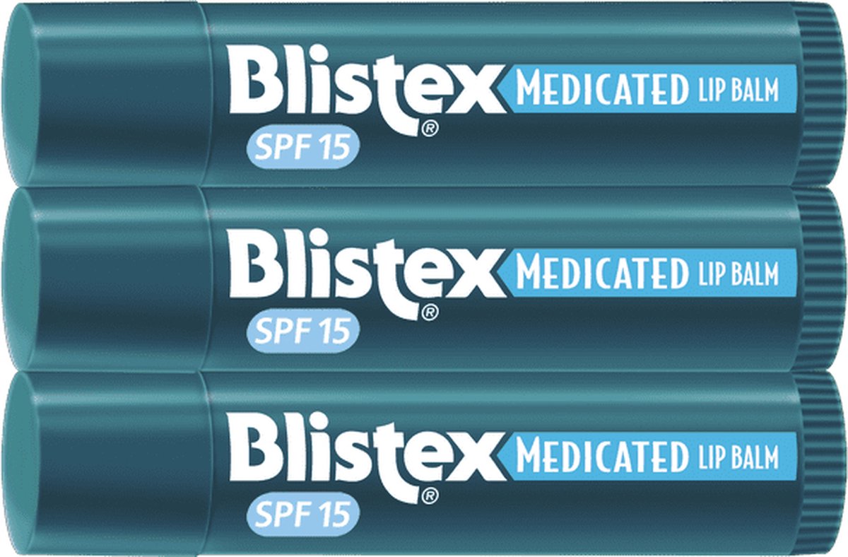 Blistex, Lipbeschermer - zonnebrandcrème SPF 15 3 Stuks - lipbalm -