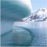 WallClassics - Poster Glossy - Icebergs au-dessus de l' Water - 50x50 cm Photo sur Papier Poster avec Finition Brillante