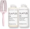 Olaplex Nº4 Nº5 Shampooing & Après-shampooing 250 ml & Olivia Garden Fingerbrush Rose pastel