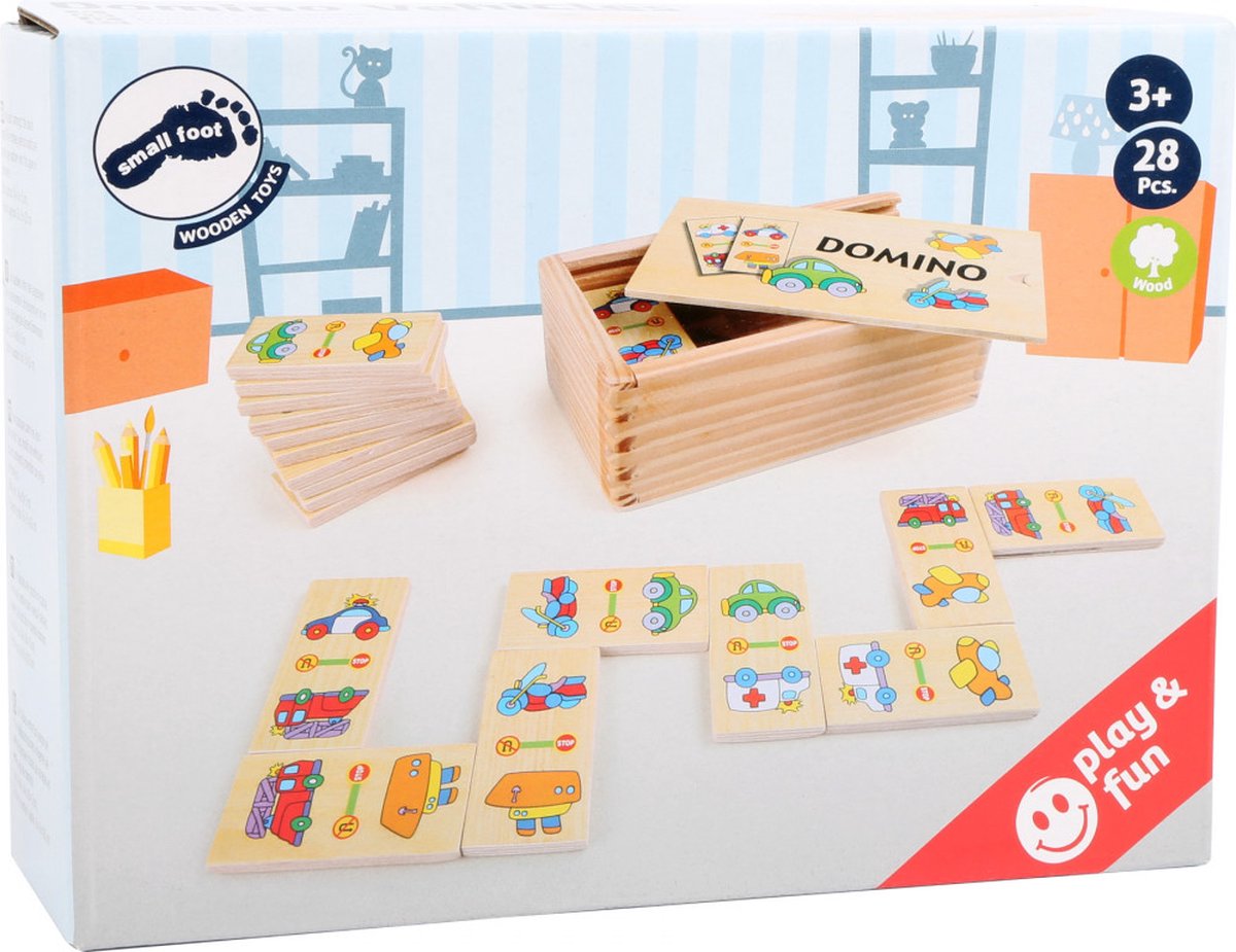 Small foot Domino voertuigen 28 stenen