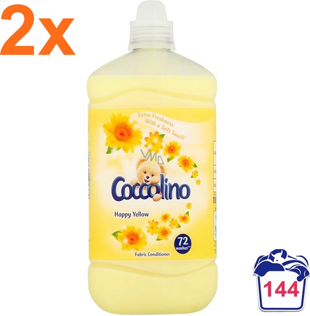 Coccolino - Happy Yellow - Wasverzachter - 3,6L - 144Wasbeurten