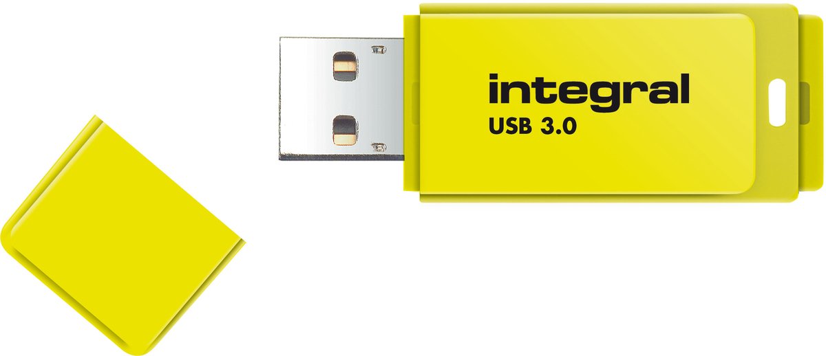 Usb-stick integral 64gb 3.0 neon geel | Blister a 1 stuk