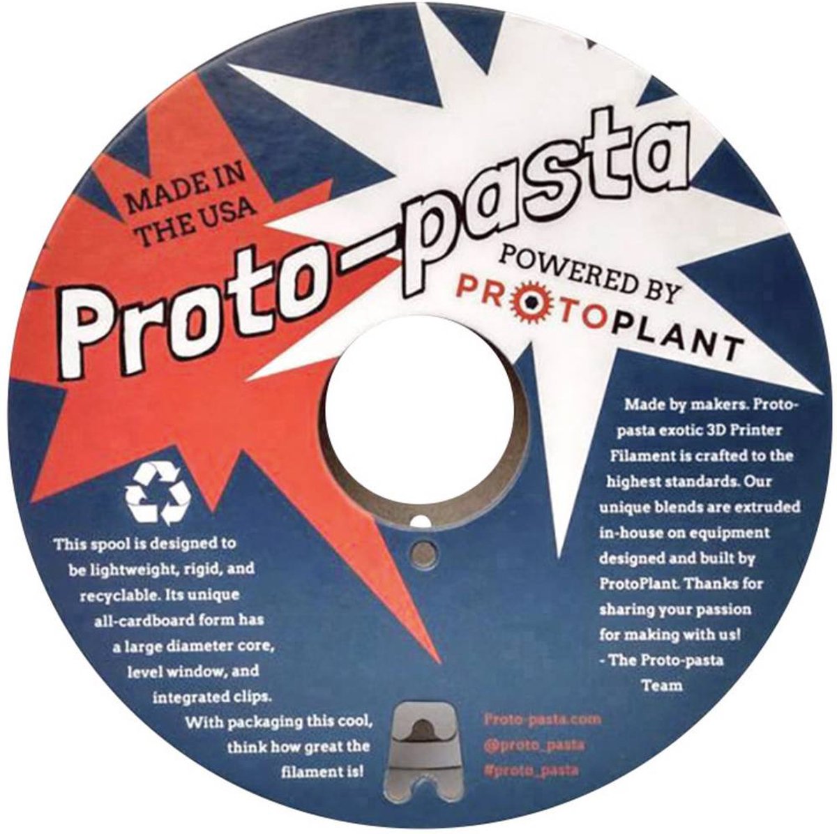 Proto-Pasta CDP12805 Protoplant Conductive PLA Filament PLA kunststof 2.85 mm 500 g Zwart 1 stuk(s)