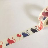 masking tape Kat Ballon decoratie washi papier tape - 15 mm x 10 m