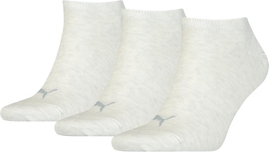Puma 3-Paar Sneaker sokken - Katoen - Invisible - 42 - Crème.