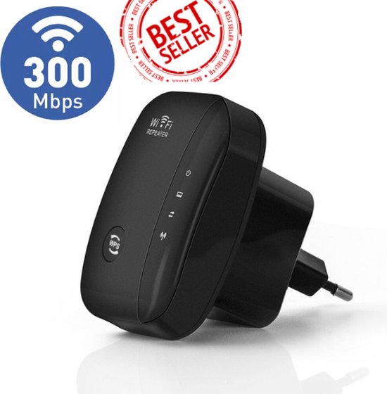 Wifi Versterker Stopcontact 300 Mbps Booster Extender Repaeter Zwart bol