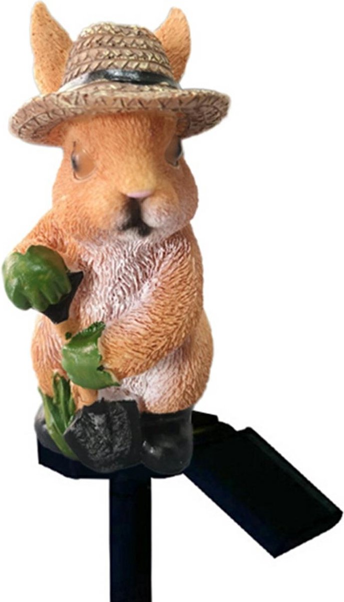 Ollny Weerbestendige tuinfiguur op zonne-energie, schildpad, charmante tuindecoratie voor buiten en balkon, decoratie voor tuin en balkon met 8 ledlampjes