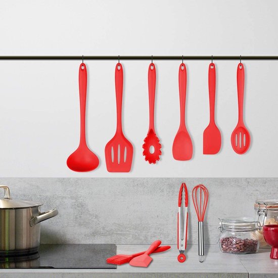 Set de 10 Ustensiles de Cuisine en Silicone 