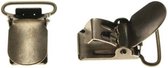 4x Bretel clip bronskleurig met ronde hoeken 20 mm - 4 bretelclips - clips voor bretels brons