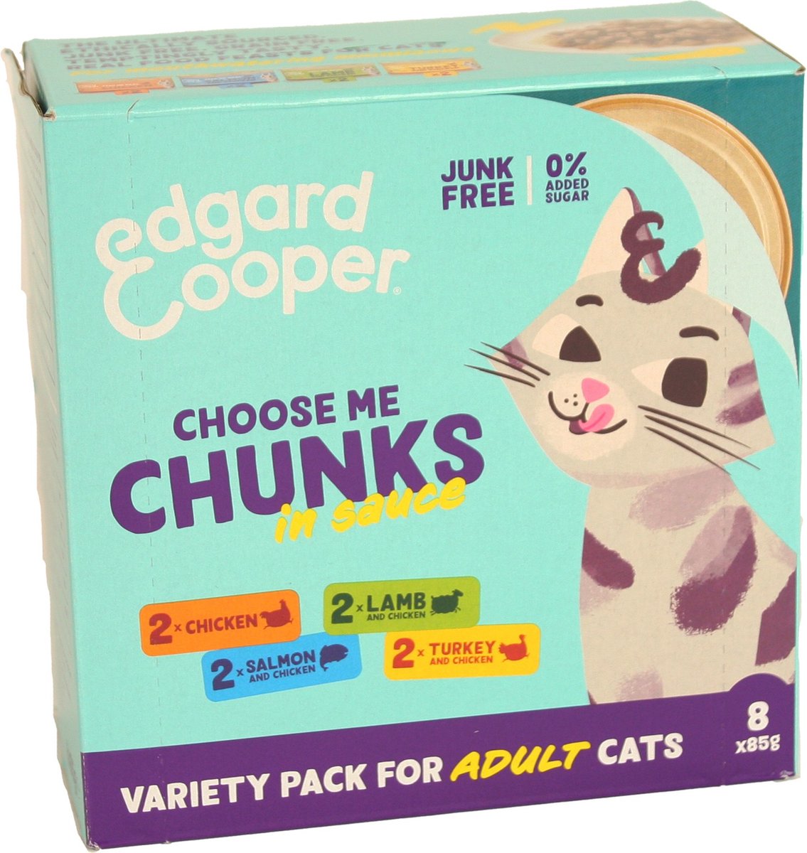 Edgard & Cooper Kattenvoer Adult Multipack 8 x 85 gr