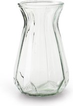 Jodeco Bloemenvaas - Stijlvol model - helder/transparant glas - H18 x D11,5 cm