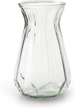 Jodeco Flower vase - Modèle élégant - verre clair/transparent - H18 x D11,5 cm