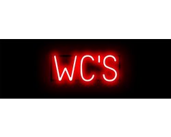 WC'S - Lichtreclame Neon LED bord verlicht | SpellBrite | 39,08 x 16 cm | 6 Dimstanden & 8 Lichtanimaties | Reclamebord neon verlichting