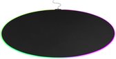 Deltaco DFP430 - Ronde Vloermat voor Gaming of Bureaustoelen - 110 cm - RGB Verlichting - Zwart