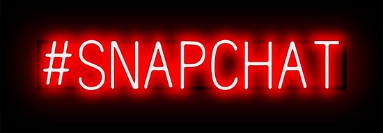 #SNAPCHAT - Reclamebord Neon LED bord verlichting - SpellBrite - 88,8 x 16 cm rood - 6 Dimstanden - 8 Lichtanimaties - Snapchat