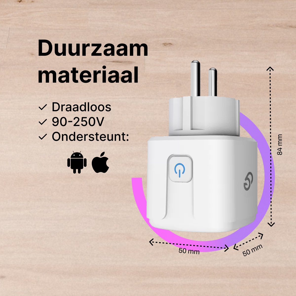 Bosch Smart Home slimme stekker compact [ M], smart plug, app bedienbaar met energiespaarfunctie. Flexibel gebruik in het Bosch Smart Home-systeem of fabrikantonafhankelijk in Matter-systemen