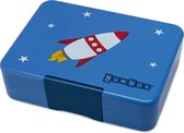 Yumbox Snack - Lunch box bento étanche - 3 compartiments - Plateau True Blue Space / Rocket