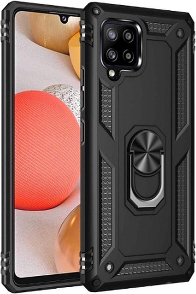 Samsung A42 Hybrid Armor Anti Shock Hoesje Zwart