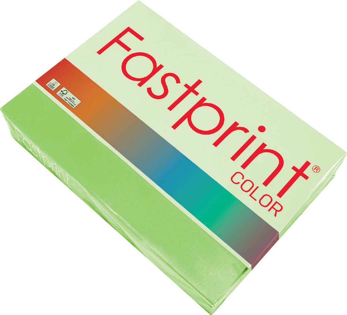 Kopieerpapier Fastprint A4 120gr helgroen 250vel - 5 stuks