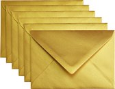 Envelop Papicolor C6 114x162mm 6 stuks kleur metallic goud