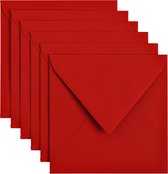 Envelop papicolor 140x140mm rood | Pak a 6 stuk