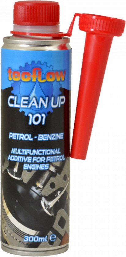 Tecflow Clean Up 101 Benzine Cleaner - onderhoud injector, zuiger, kleppen, turbo, brandstof systeem reiniger - Tecflow