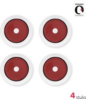 vtwonen Circles Gebaksbordjes - Borden - 18cm - Rood - Set van 4