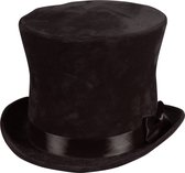 Hoge hoed Flair - Zwart - Luxe Hoed - Carnaval - Een Stuk - Maat 58