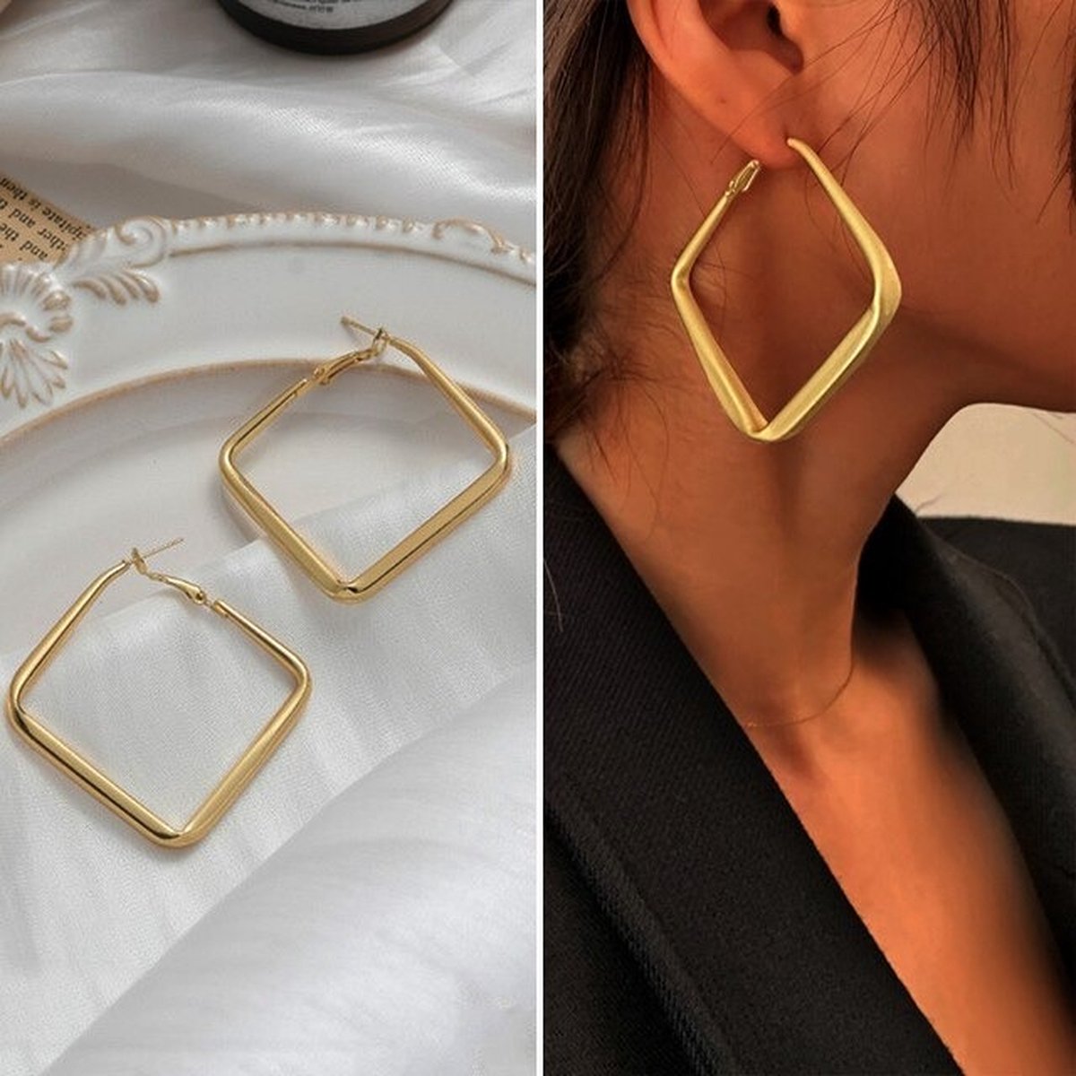 WiseGoods Luxe Geometrie Oorbellen Dames Oorbel Vrouw Oor Sieraden Design...