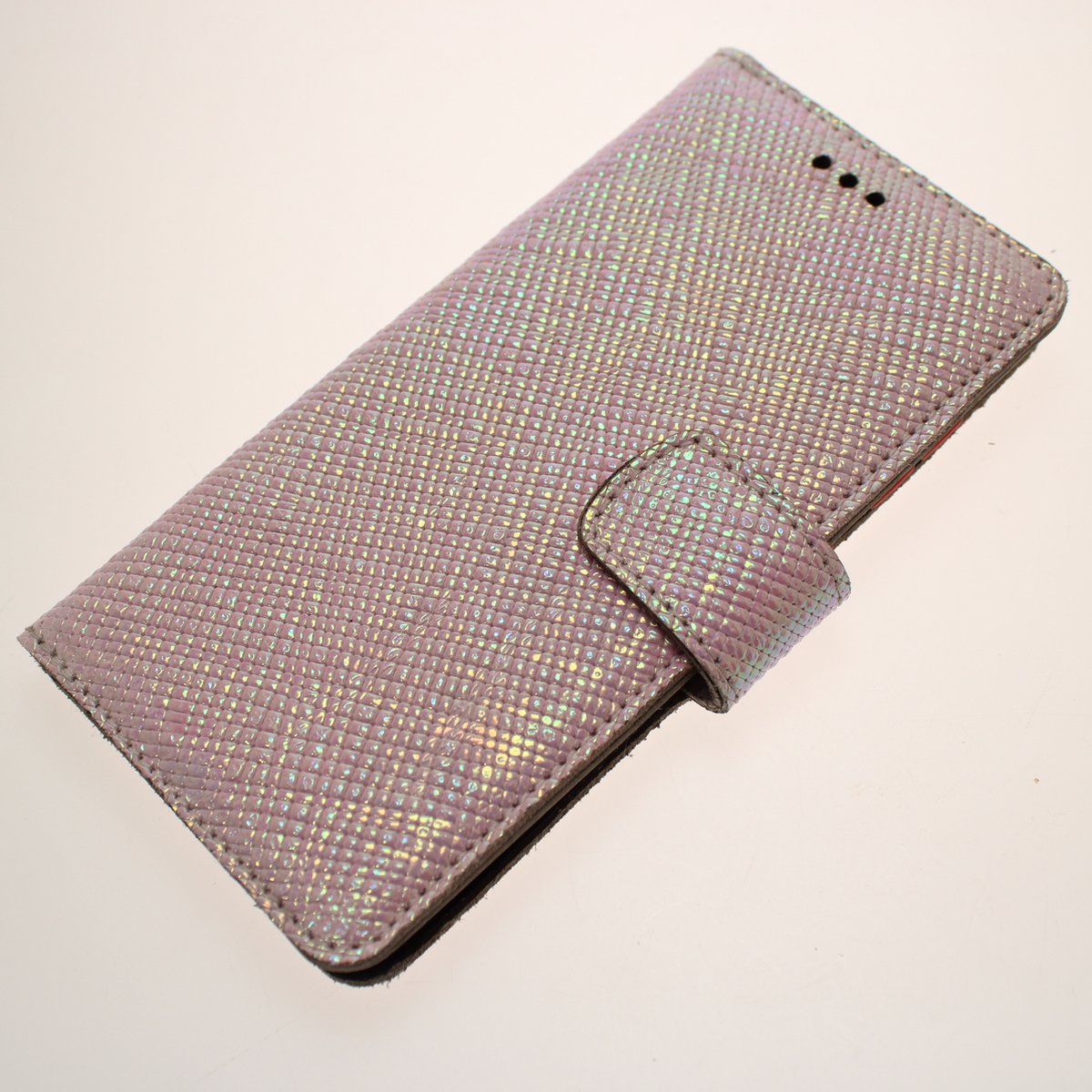 Made-NL Handgemaakte ( Samsung Galaxy A71 ) book case Groen parelmoer slangenprint reliëf kalfsleer