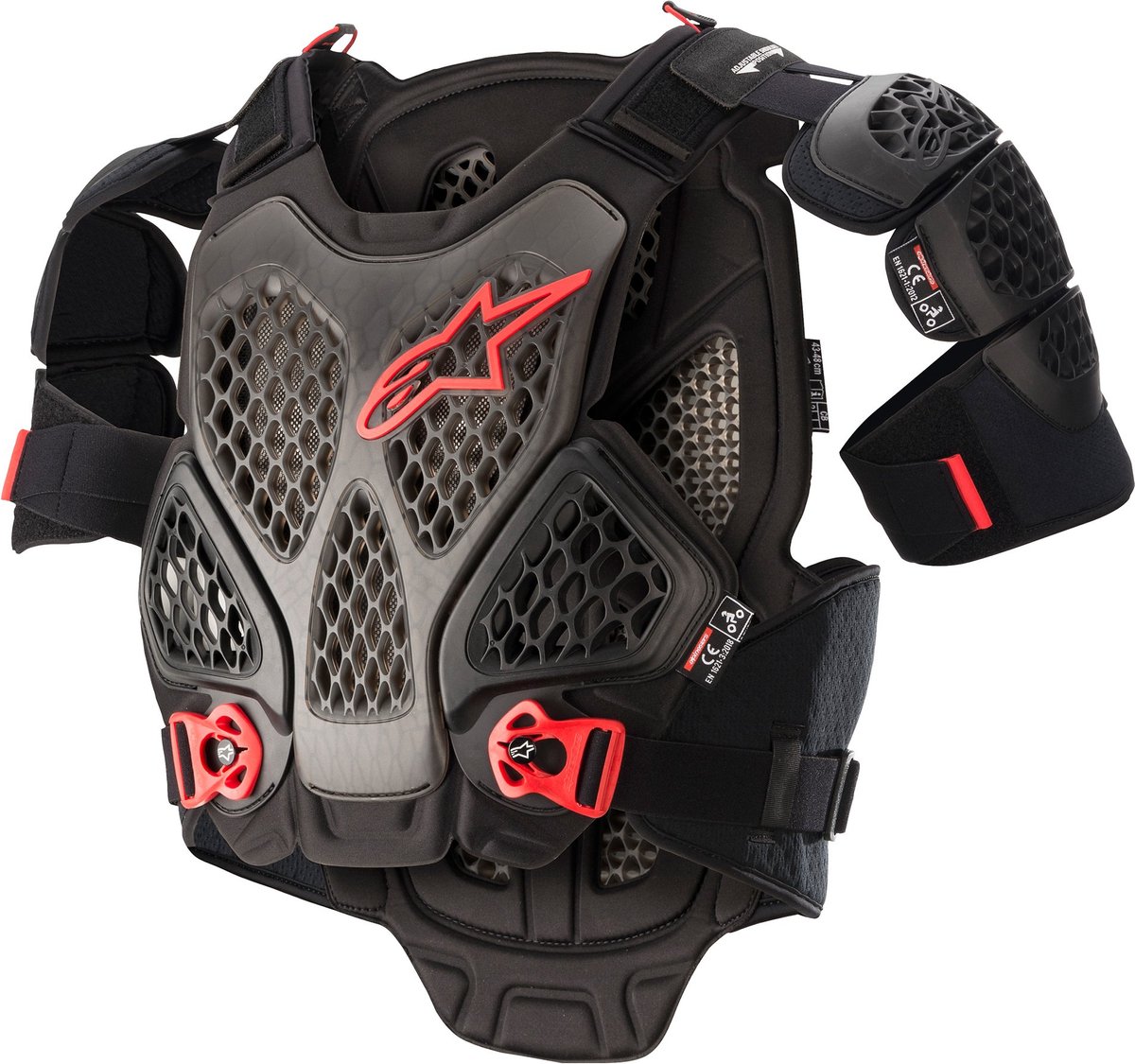 Alpinestars A-6 Chest Protector Black Anthracite Red - Maat XS-S -
