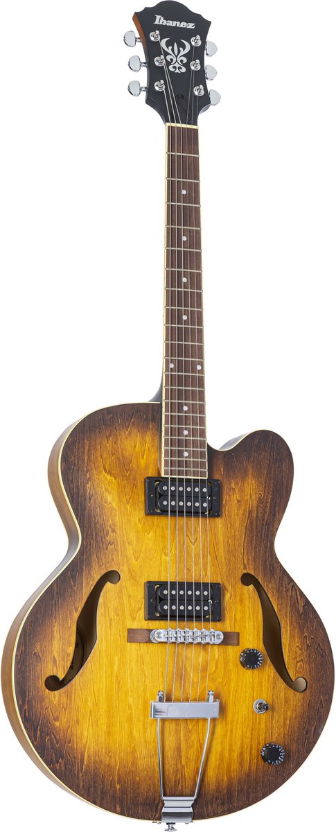 Ibanez AF55 Artcore Tobacco Flat semi-akoestische gitaar