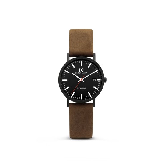 Danish Design Rhine Medium Watch - Montre homme Danish Design - Zwart - Diamètre 35 mm - Titane