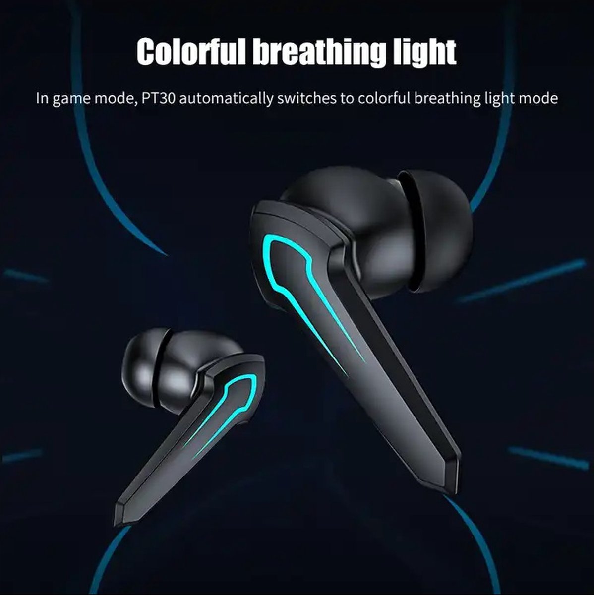 Draadloze oordopjes Bluetooth oortjes Draadloze oortjes Oordopjes Zwart