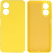 Fashion Backcover Telefoonhoesje - Color Hoesje - Geschikt voor Oppo A17 - Geel