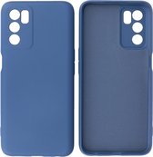 Fashion Backcover Telefoonhoesje - Color Hoesje - Geschikt voor Oppo A16 - Navy