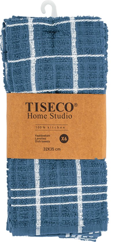Tiseco Vaatdoek Home Studio Oman Black (Set van 6