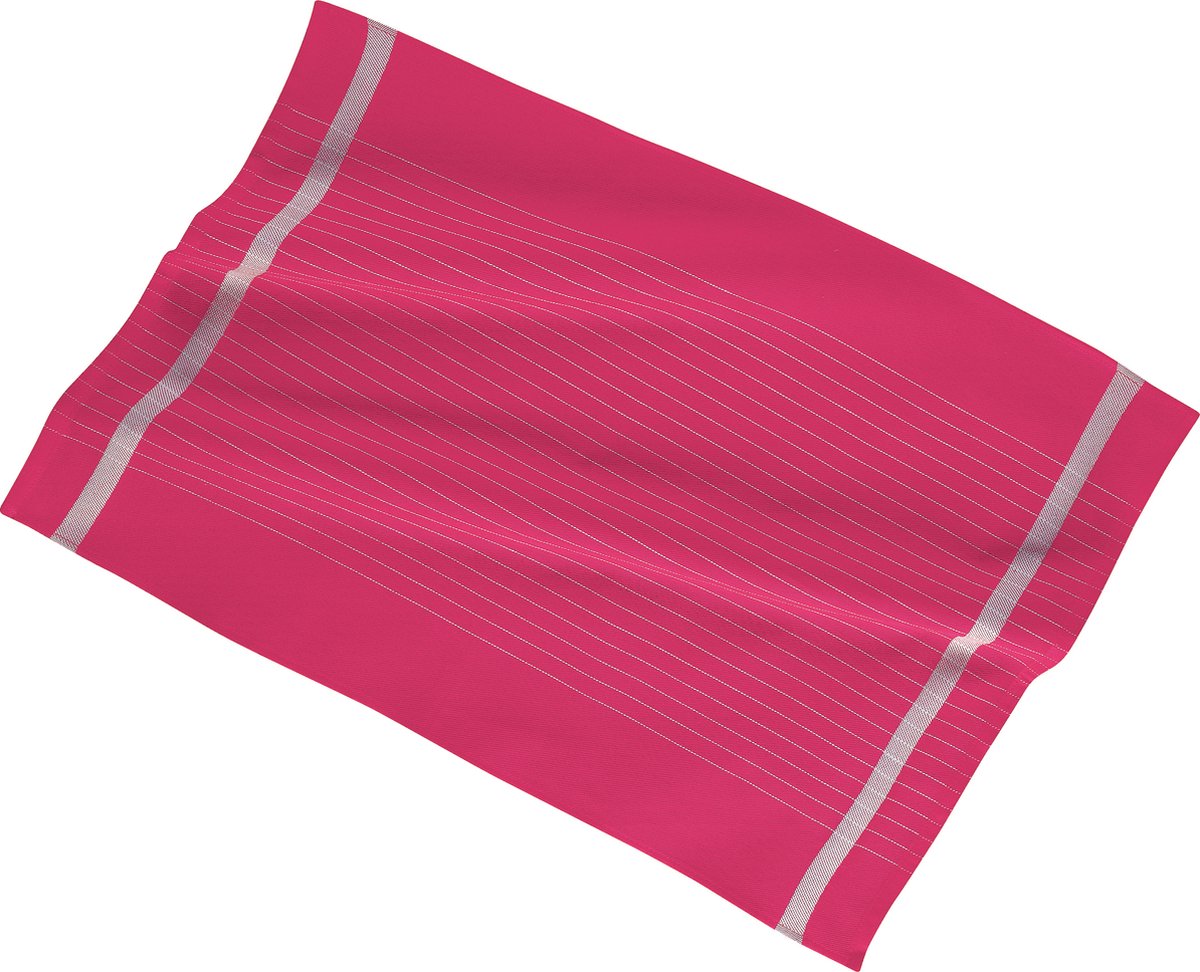 Keukenhanddoek 50x70cm, set3,stripe coloured center, rosego