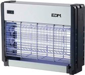 EDM Elektrische Insectenverdelger - Lamp - Muggenvanger - 2 x 8W - Chroom/Zwart
