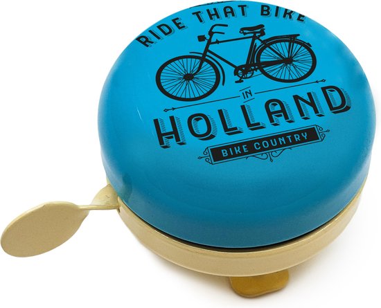 Sonnette de vélo Holland bleu Ride that bike