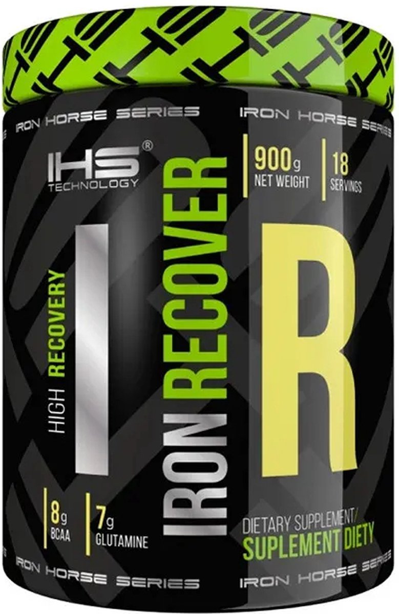 IHS Technology - Iron Recover - High Recovery Product met Glutamine, Taurine en Tyrosine - 900g - Groene appel - Post-workout
