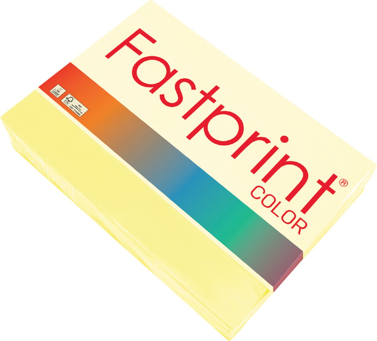 FastPrint Quantore Kopieerpapier A4 120gr geel 250vel Pak a 250 vel 5 stuks