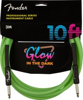 Fender Professional Glow in the Dark Cable 3 m Green - Gitaarkabel
