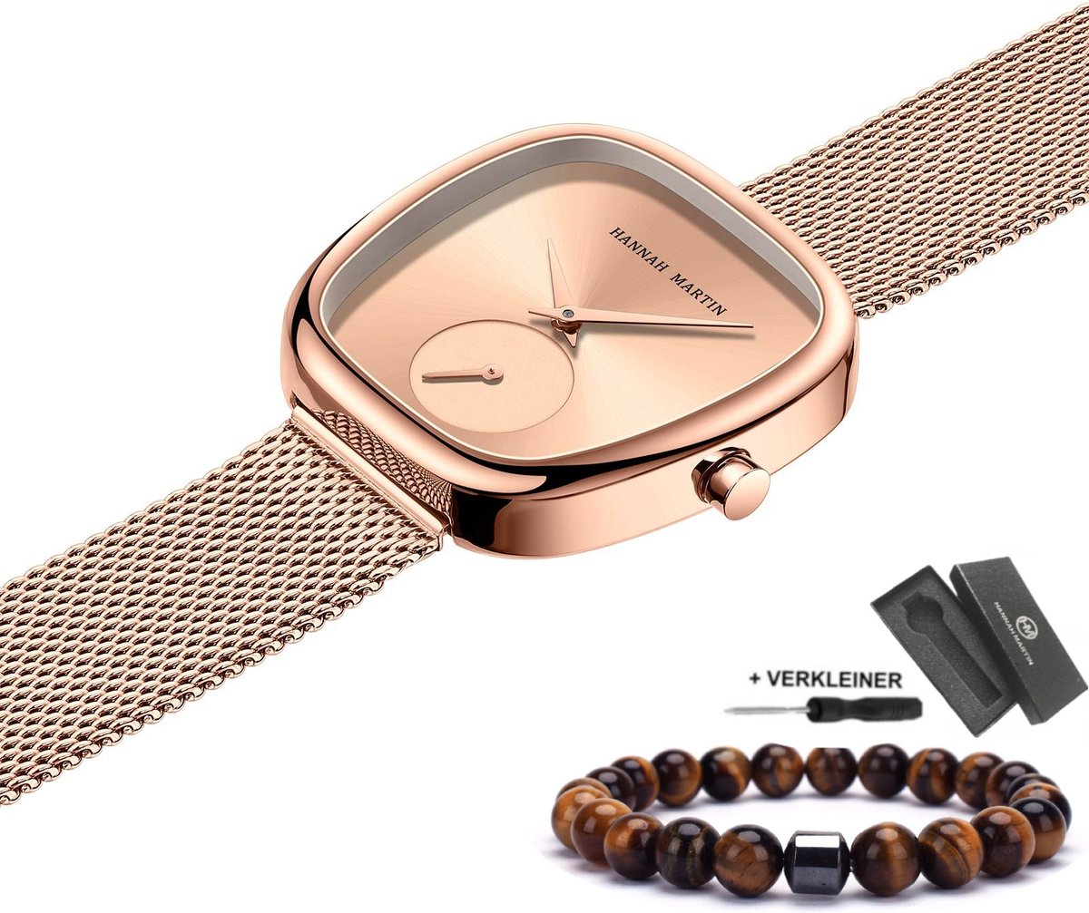 Horloges voor Vrouwen Dames Horloge Curren Watch Dameshorloge - Incl. Armband & Horlogebox Geschenkdoos - Rosé Rosé