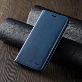BukkitBow - Leather Case - Kunstleer - Card Case - Hoesje voor iPhone 14 Pro – Blauw
