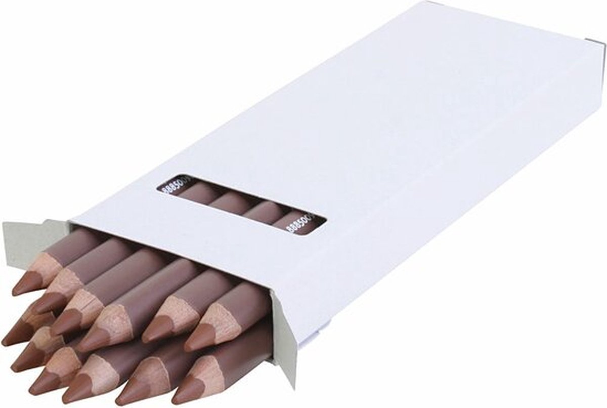 Edu Jumbo kleurpotlood, lichtbruin, dikte 10 mm, vulling 6,25 mm, 12 stuk/ 1 doos