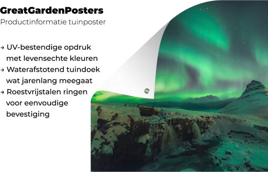 Posters de jardin Aurores boréales - Berg - Norvège - 90x60 cm - Toile de jardin